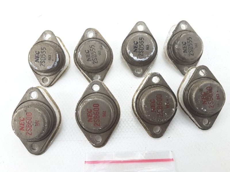PIONEER SX-1250 RECEIVER PARTS: SET OF 8 OUTPUT TRANSISTOR NEC 2SD555-2SB600