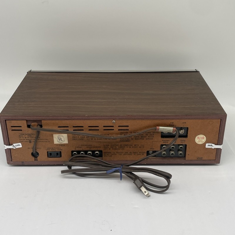 Realistic STA-15 AM/FM Stereo Receiver W/ Phono Silver Woodgrain *TESTED WORKING gallery