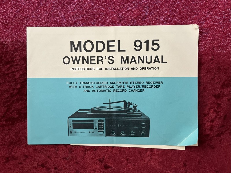 Electrophonic Model 915 owners manual