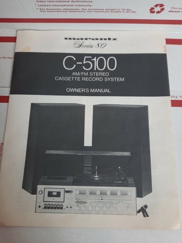 MARANTZ SERIES 80 OWNERS MANUAL ORIGINAL
