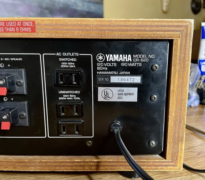YAMAHA CR-620 AM/FM STEREO RECEIVER - Serviced and Re-capped gallery