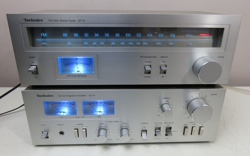 TECHNICS 2PC SU-Z1 INTEGRATED AMP + ST-Z1 TUNER RECAPPED PRO SERVICED + LED's