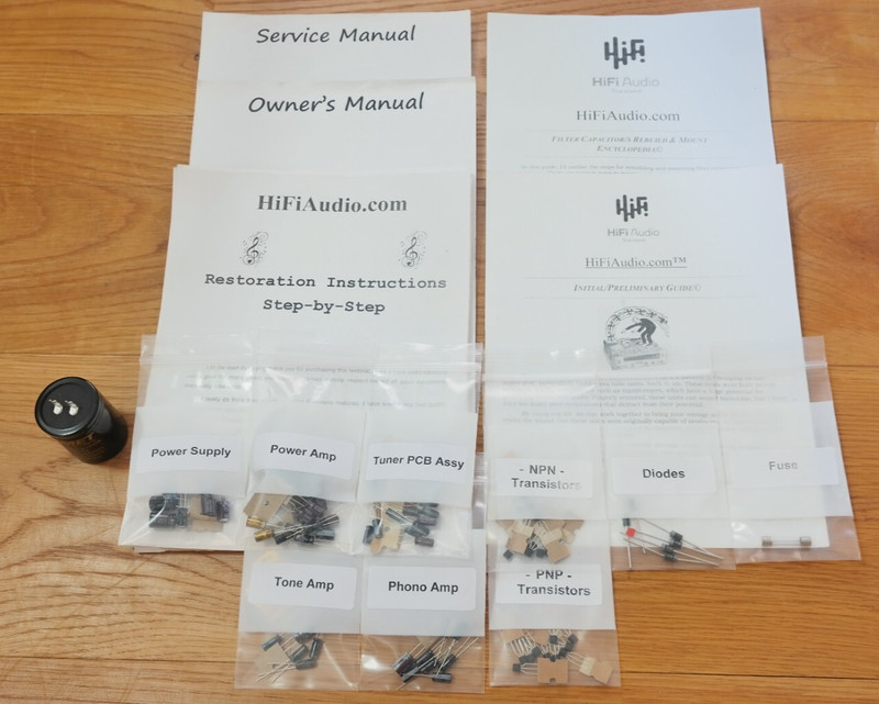 Marantz 2010 receiver rebuild restoration recap upgrade kit filter capacitor gallery