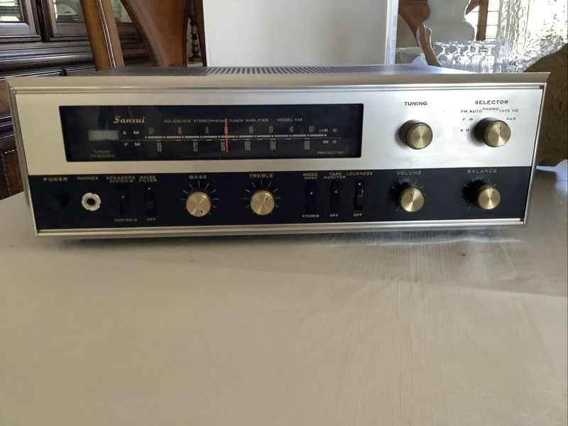 Sansui 400 20W Per Channel 8Ω Vintage Stereophonic Tuner Amplifier – Untested