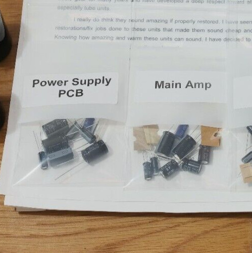 Yamaha CR-600 replacement capacitor power Supply & main amp recap kit repair