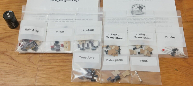 Kenwood KR3130 rebuild restoration recap service kit repair capacitor