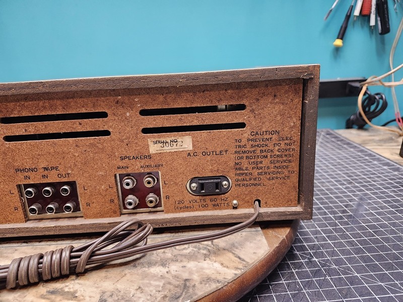Vintage Silver Face Denon MX-990B AM FM 1 channel not working Parts or Repair gallery