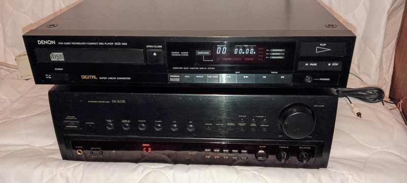 Vintage Pioneer Stereo Receiver SX-303R & Denon DCD-500 CD Player