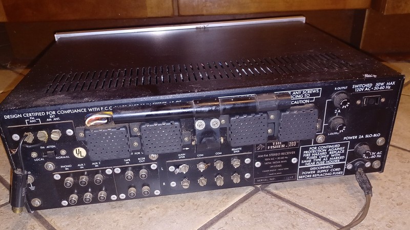 Vintage The Fisher Model 203 Solid State 30WPC Stereo Receiver 1973 Silver Face gallery