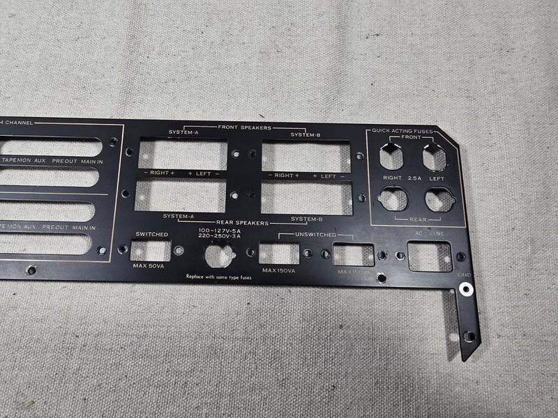 Sansui QR-4500 Receiver Part: Rear Case Panel / Plate gallery