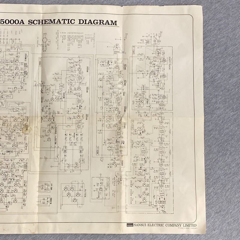 Sansui 5000A Receiver Schematic Diagram (23.5" x 16.5") gallery