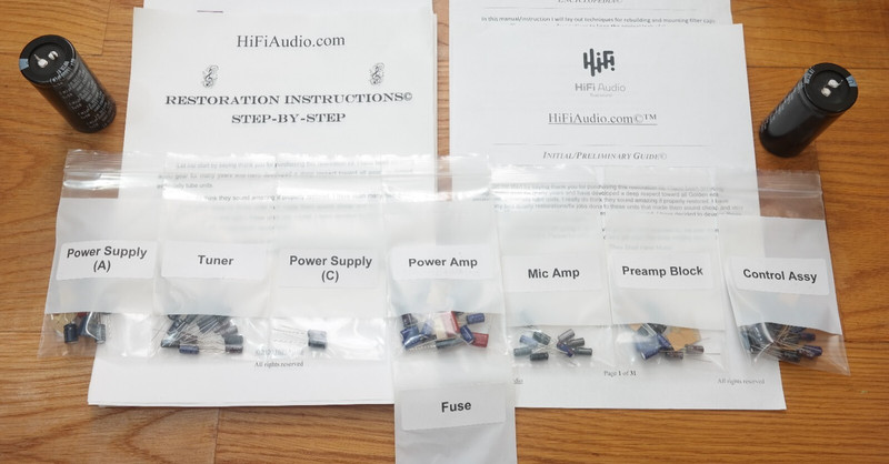 Kenwood KR-7600 KR-7060 restoration recap upgrade kit repair filter capacitor