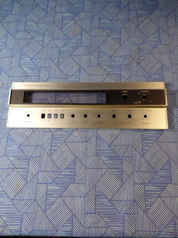 Sherwood S-7100A Vintage Stereo Receiver Parting Out Faceplate