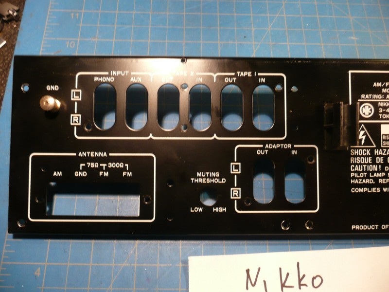 Nikko NR-1000 Receiver Replacement Parts Rear Panel With Power Cord gallery