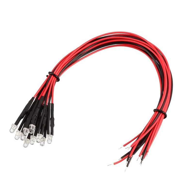 10Pcs Amber Wired 3mm LED Lights for Marantz Sansui Pioneer 6v-12v AC/DC 8v gallery