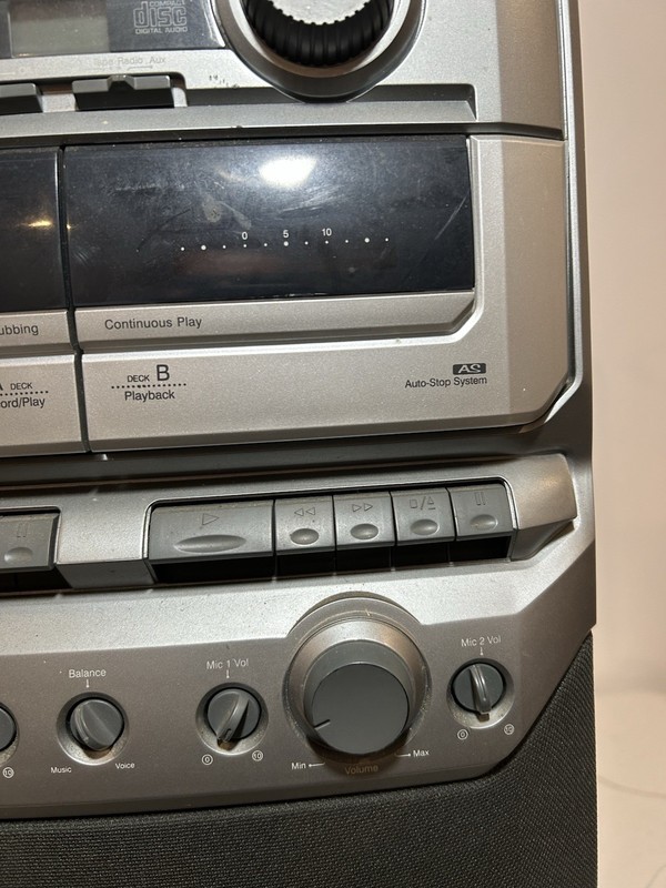 Vintage 2000 GPX Karaoke Tower CD Player Dual Cassette AM/FM Stereo Tested Works gallery