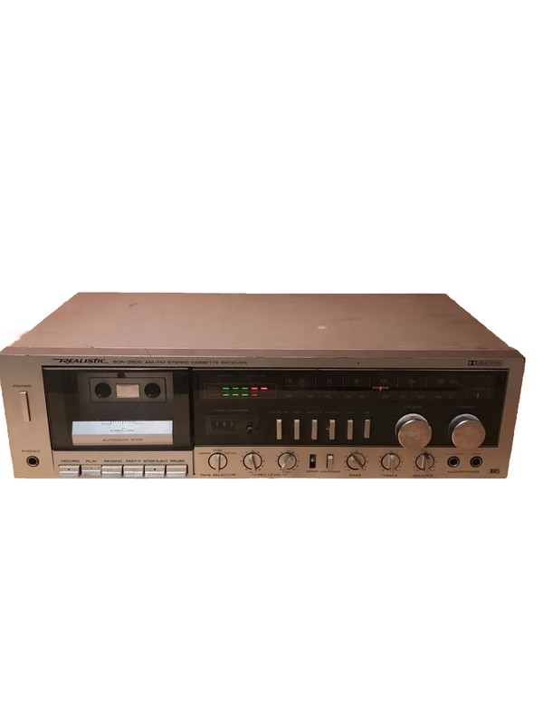 Realistic SCR-2500 AM-FM Stereo Cassette Receiver Only, Powers On Model 31-1995