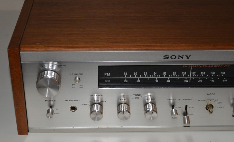 Vintage Sony STR-7045 Stereo Receiver missing knob/feet tested clean Sound works gallery