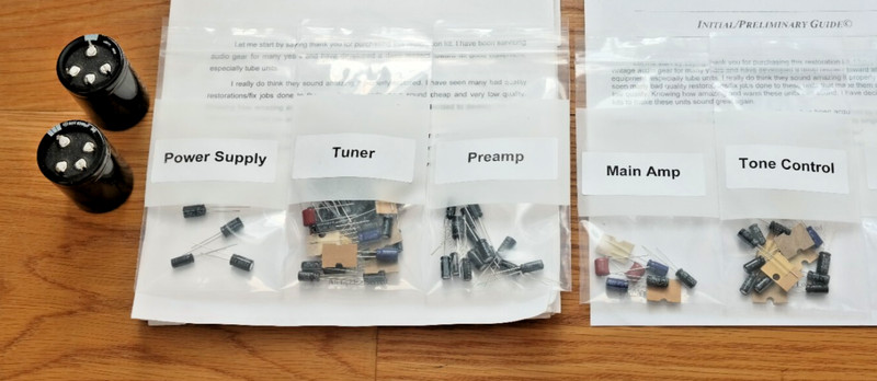 REALISTIC STA-95 rebuild restoration recap upgrade kit repair filter capacitor