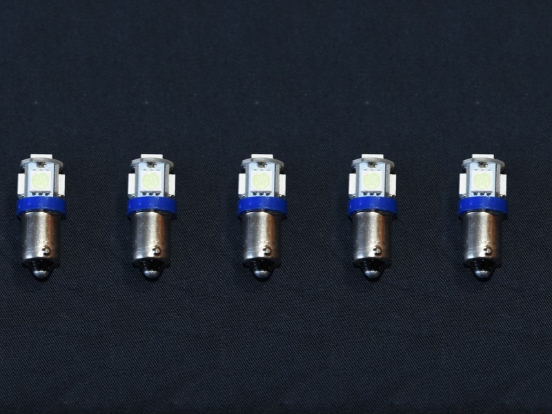 5 Royal Blue 6V 6.3V Bayonet Lamp LED Light Bulbs for Receiver #47 #44 #1847