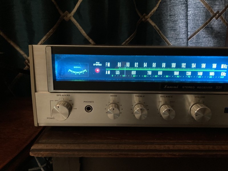 Vintage Sansui 331 Stereo Receiver w new LED lamps, TESTED, WORKS gallery
