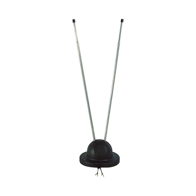 Telescopic FM Antenna Stereo Radio Receiver Indoor Rabbit Ears with 300 Ohm Wire