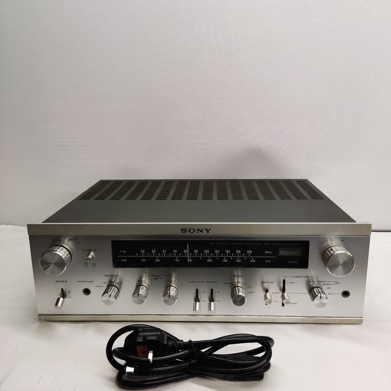 SONY STR-6055 FM STEREO AM FM SOLID STATE RECEIVER 1970s VINTAGE