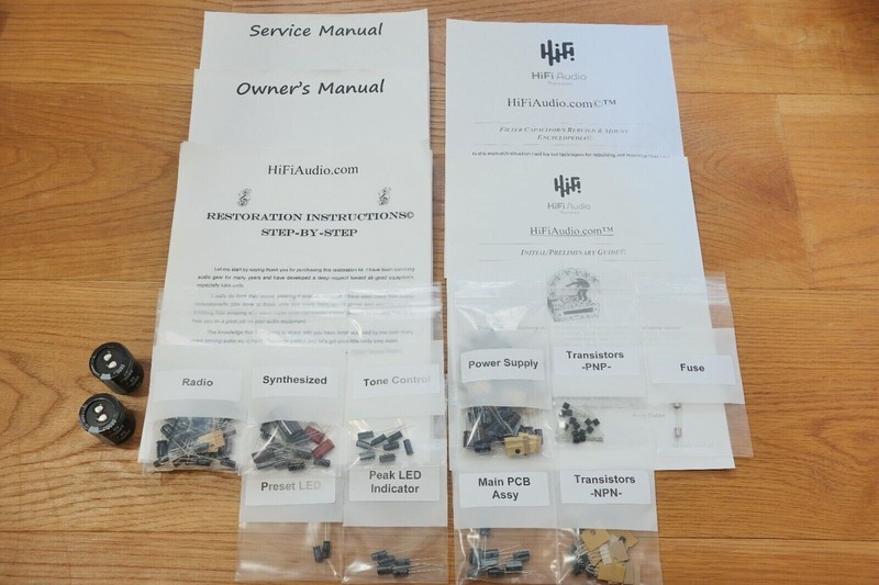 Luxman RX-102 rebuild restoration recap service kit fix repair capacitor gallery