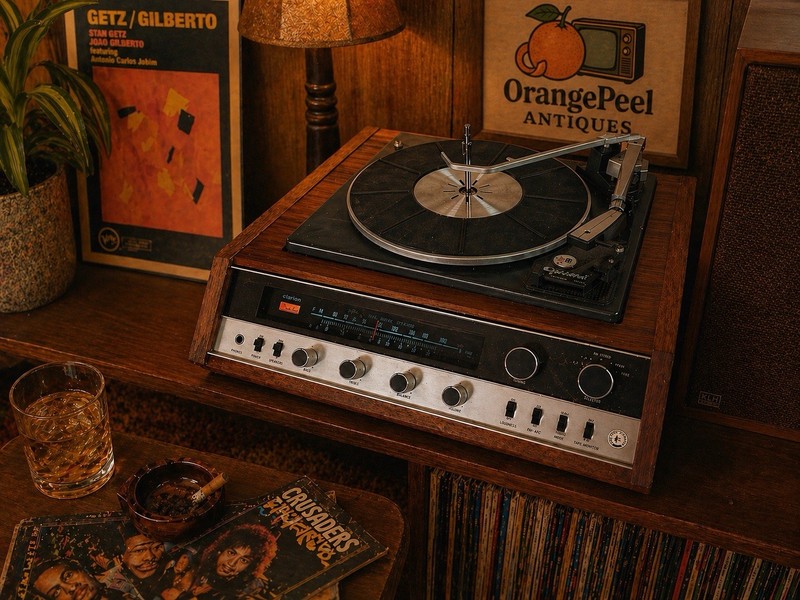 🍊Vintage 1970s Claricon Stereo Receiver Model 35-180 w/ Garrard Lab 40 MK II