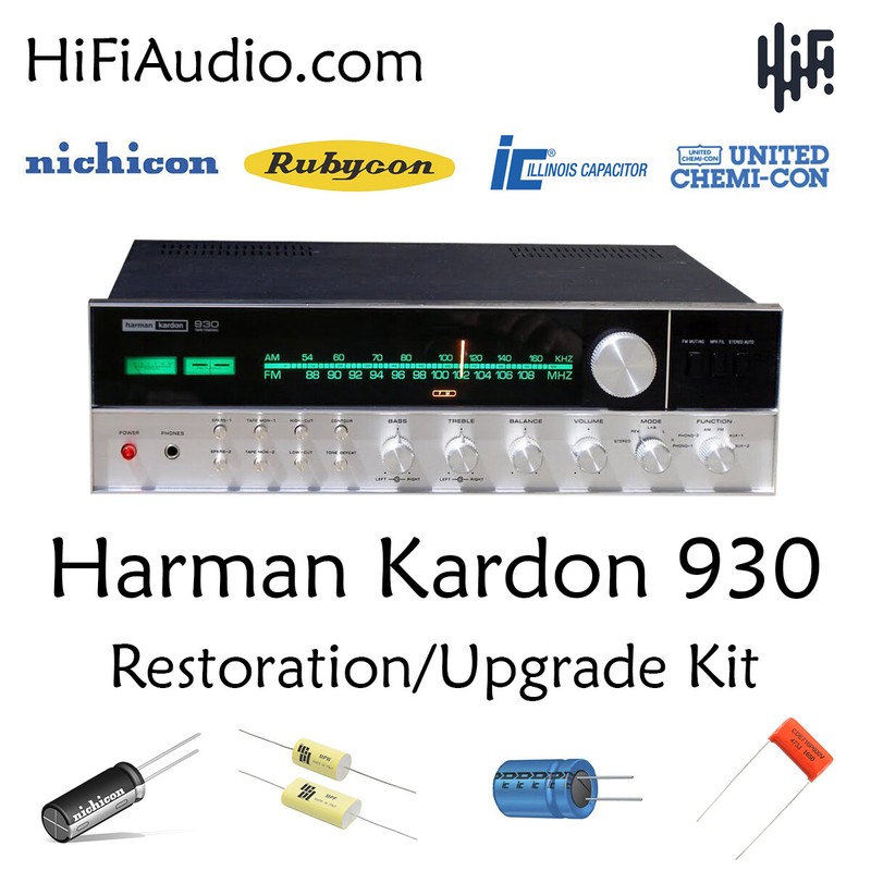Harman Kardon 930 receiver restoration kit service recap capacitor rebuild