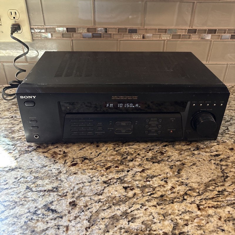 Sony STR-DE185 FM/AM AV Receiver-Stuck In Protect Mode-Face Is Seperated At Top