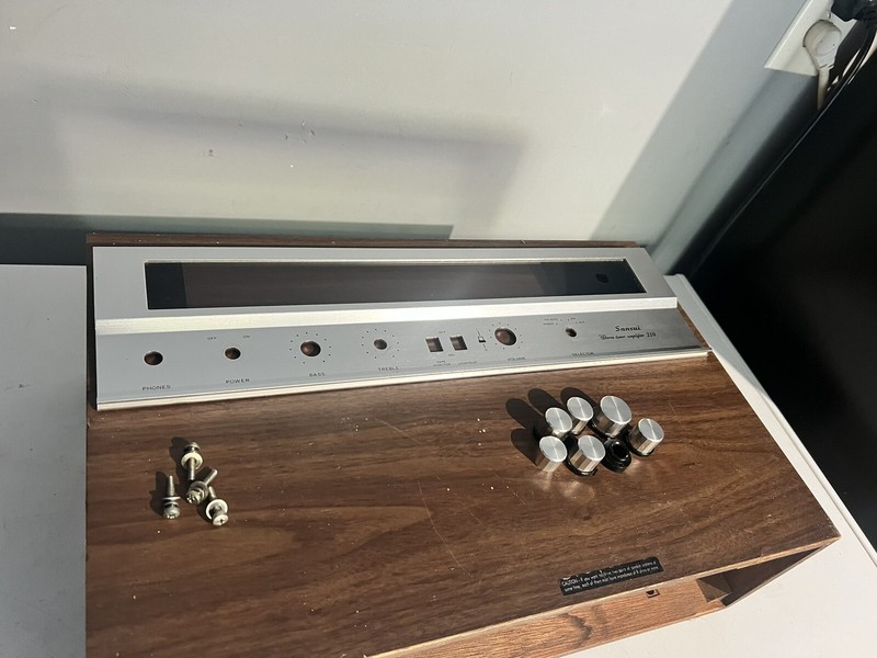 Sansui Model 210 Part (woodcase Knob Faceplate)