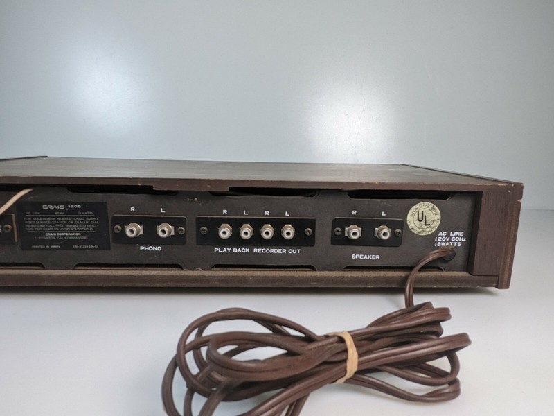 Vintage Craig 1505 AM/FM Stereo Tuner TESTED Nice Collors gallery