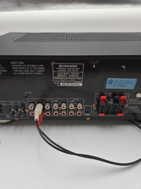 Pioneer Stereo Receiver 335VA Tested Working gallery