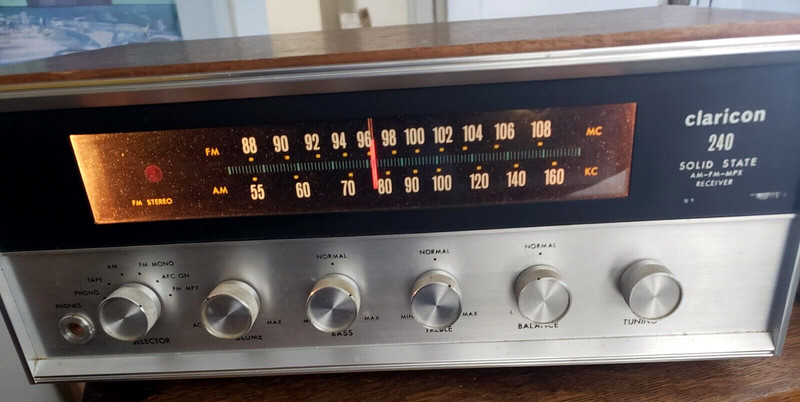 Claricon 240 Solid State AM-FM-MPX Receiver EXCELLENT Original Condition !