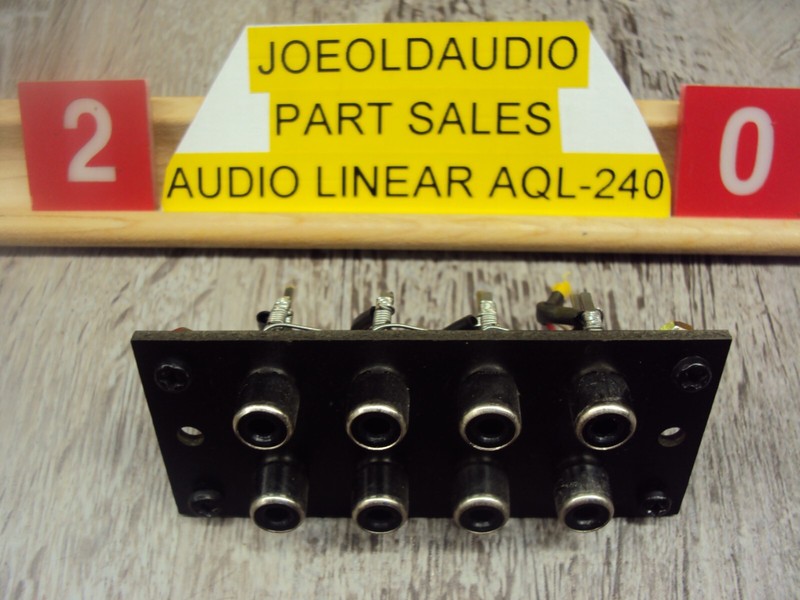 Audio Linear Equalizer AQL-240 RCA Jack Panel w/ Mounting Screws. Tested