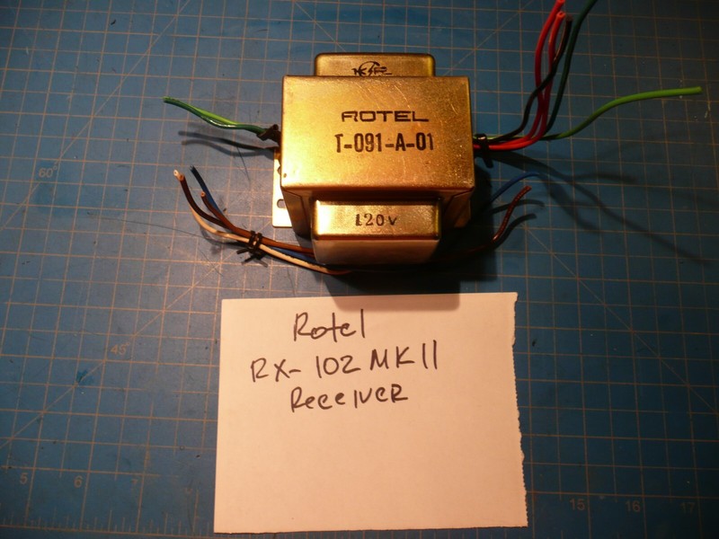 Rotel RX-102 MKII Receiver Replacement Parts Power Transformer Part # T-091-A-01