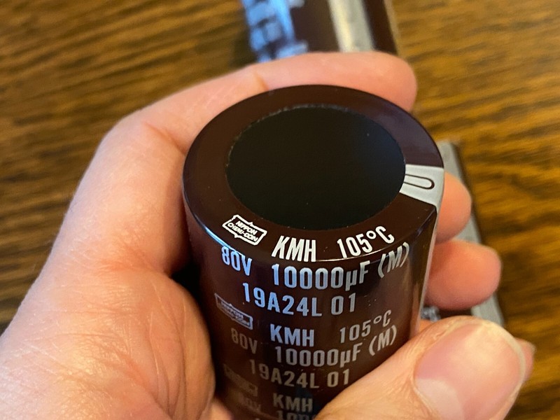4 New 10000 uf 80v Main Filter Capacitors for Sansui QRX-9001 EXACT FIT 40mm gallery