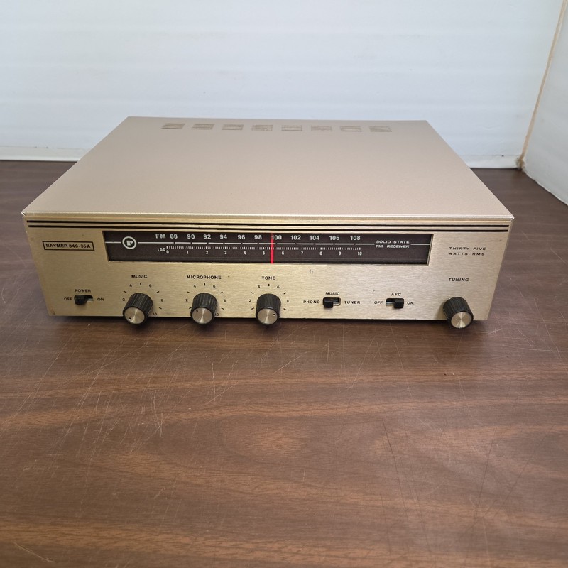 Raymer 840-35A Solid State FM Receiver/PA/MIC Mono Amp 35 Watts RMS VG Read gallery