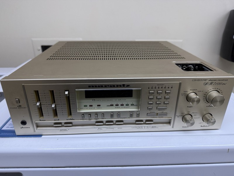 Marantz SR7100DC Stereo Receiver with A/B Speaker Outputs, Clock, AM/FM Tuner
