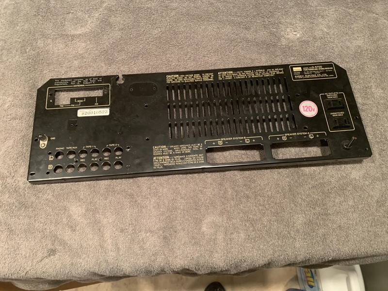 Sansui G-5700 Stereo Receiver Parting Out Rear Back Panel