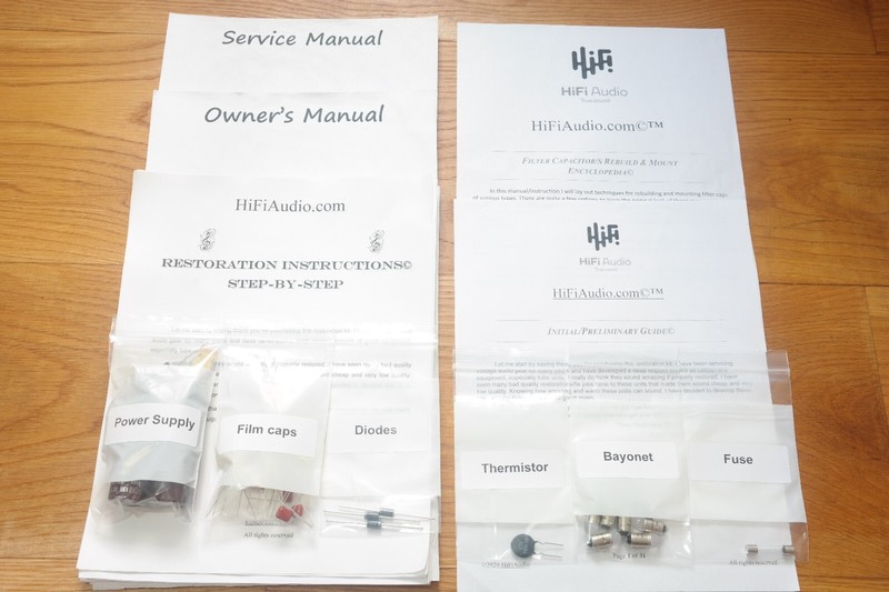 Sherwood S8000-III restoration recap repair service rebuild kit fix capacitor