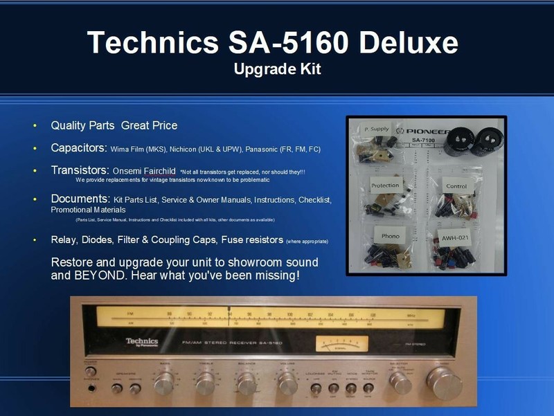 Technics SA-5160 Receiver Deluxe Upgrade Kit Genuine Parts Restoration
