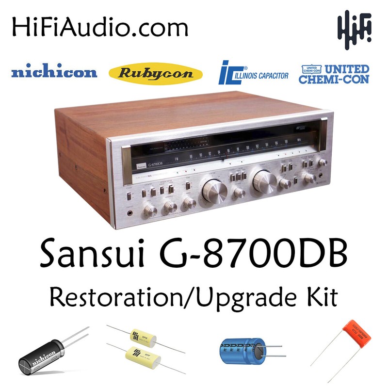 Sansui G8700 DB capacitor rebuild restoration recap upgrade kit repair filter