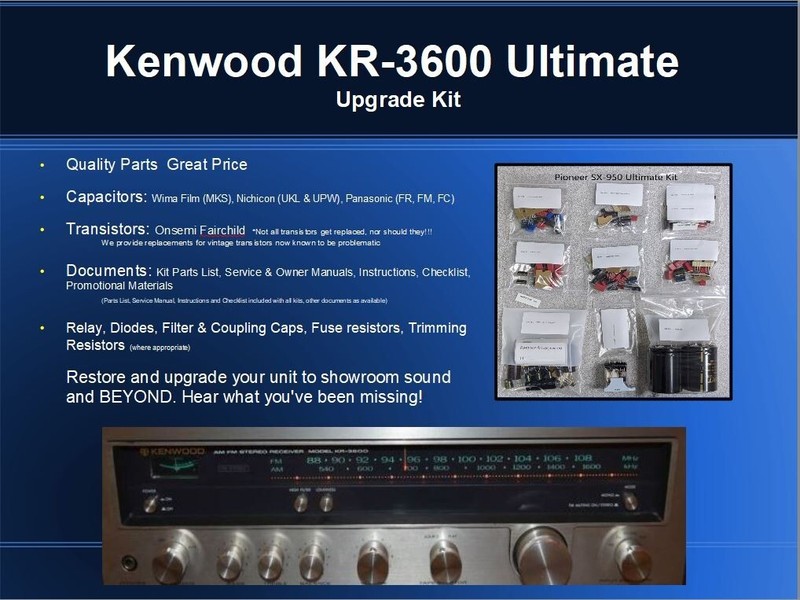 Kenwood KR-3600 Receiver Ultimate Upgrade Kit Genuine Parts Restoration