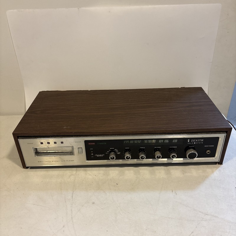 Zenith F680W Stereo 8 Eight Track Player Digilite Receiver - RADIO WORKS - READ! gallery