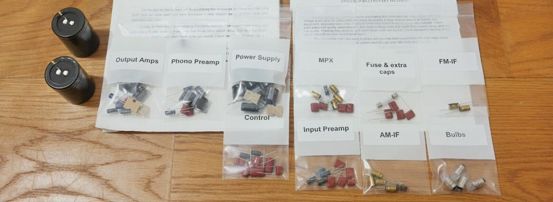 Heathkit AR-1500 PARTIAL restoration kit upgrade recap capacitor refresh rebuild
