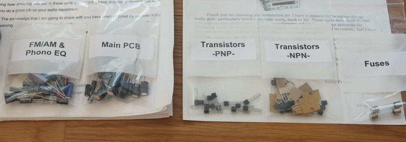 Technics SA-200 PARTIAL capacitor refresh rebuild restoration recap service kit