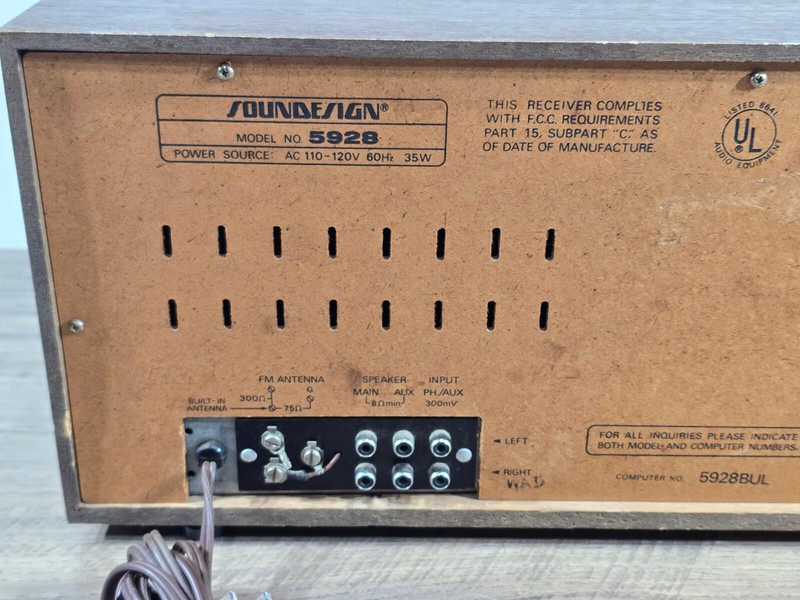 SoundDesign PLL 5928 AM/FM Stereo Receiver Cassette 8 Track Recorder | For Parts gallery