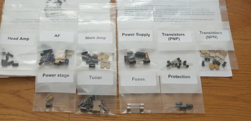Pioneer SX-828 PARTIAL rebuild restoration service kit repair capacitor